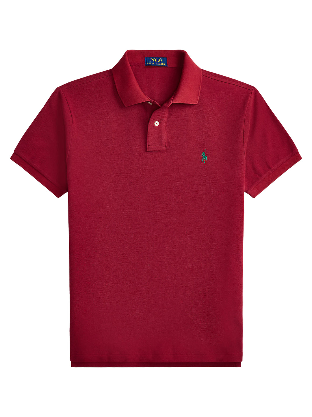 POLO Ralph Lauren Iconic Mesh Polo Custom Slim-100% katoen-HEREN POLO'S & T-SHIRTS-Rood