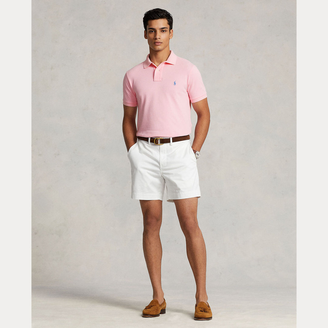 POLO Ralph Lauren Iconic Mesh Polo Custom Slim-100% katoen-HEREN POLO'S & T-SHIRTS-Roze