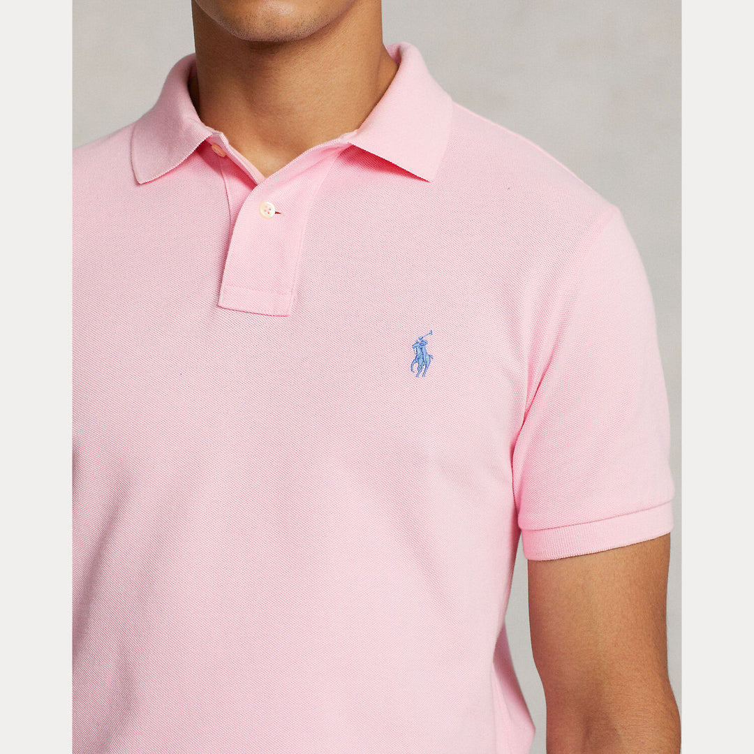 POLO Ralph Lauren Iconic Mesh Polo Custom Slim-100% katoen-HEREN POLO'S & T-SHIRTS-Roze