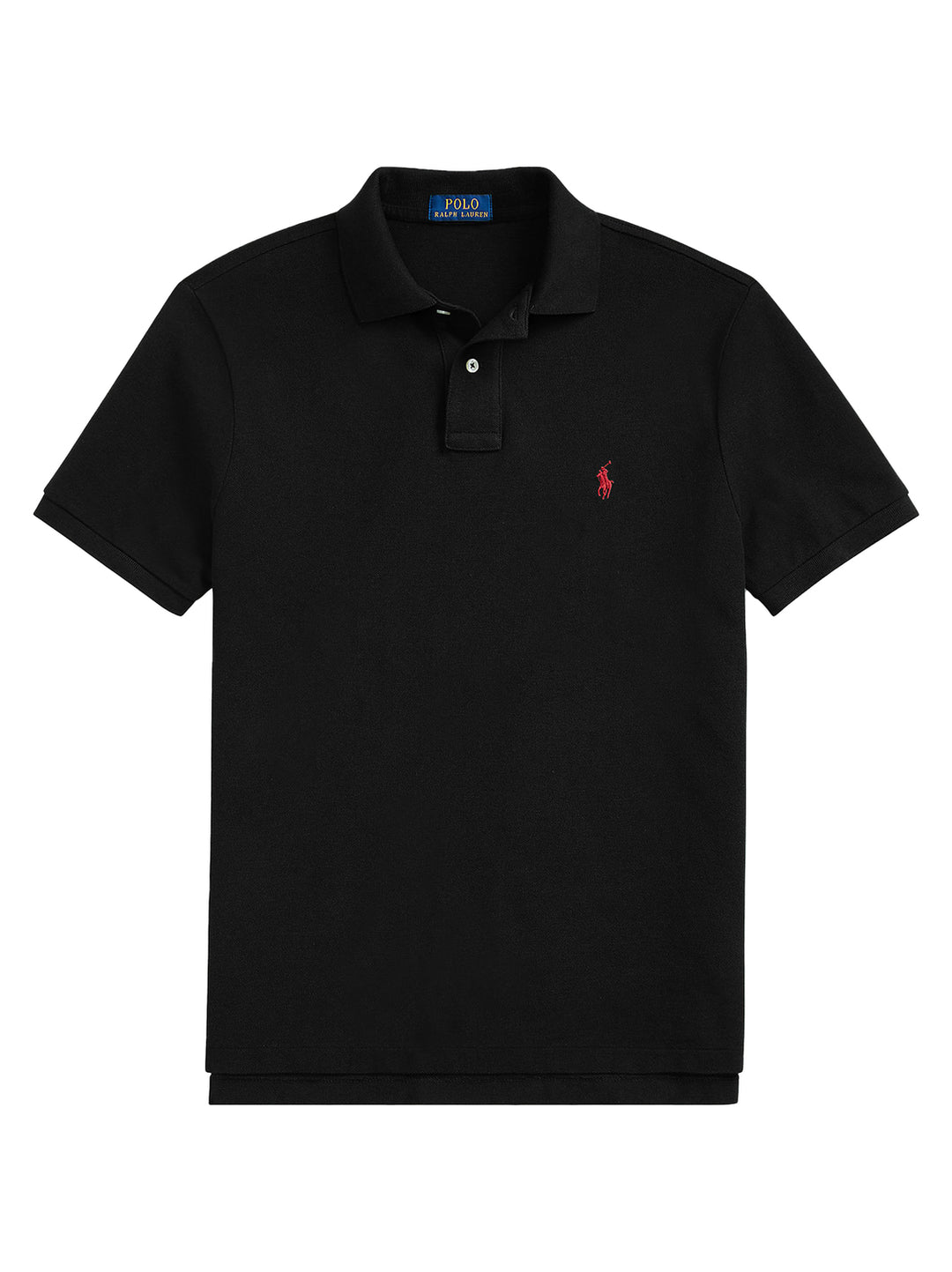 POLO Ralph Lauren Iconic Mesh Polo Custom Slim-100% katoen-HEREN POLO'S & T-SHIRTS-Zwart