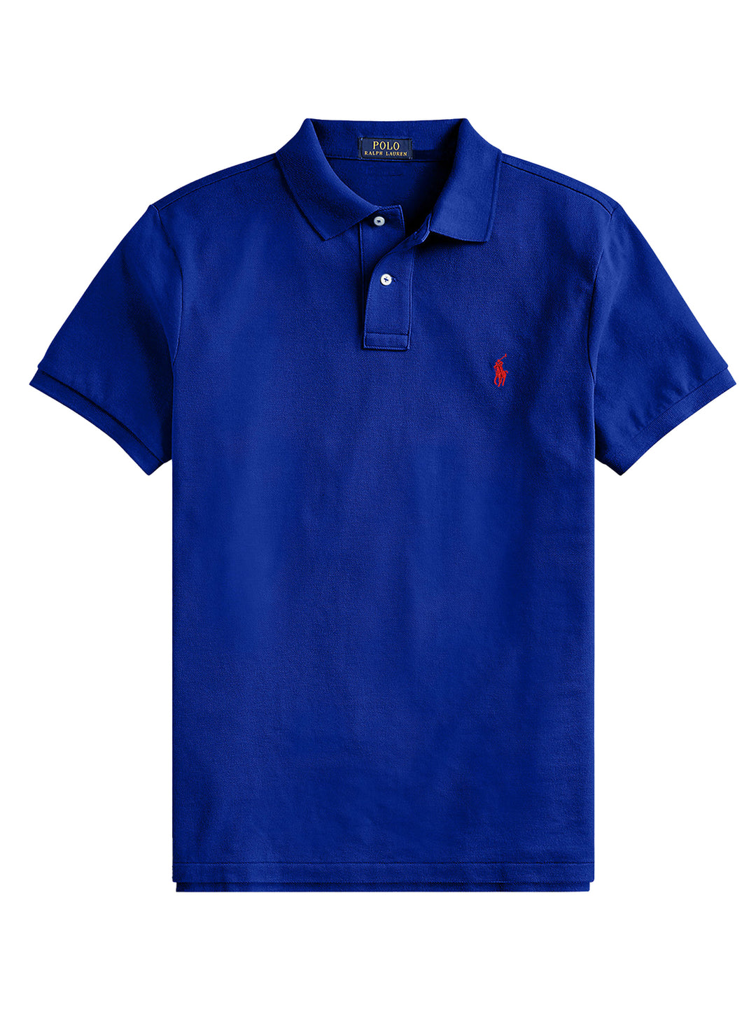 POLO Ralph Lauren Iconic Mesh Slim Fit – Blauw-100% katoen-HEREN POLO'S & T-SHIRTS-Blauw