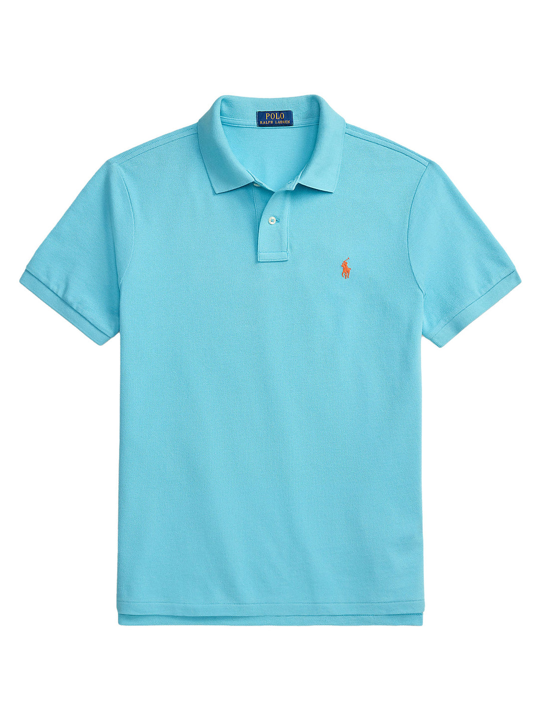 POLO Ralph Lauren Iconic Mesh Slim Fit – Blauw-100% katoen-HEREN POLO'S & T-SHIRTS-Blauw