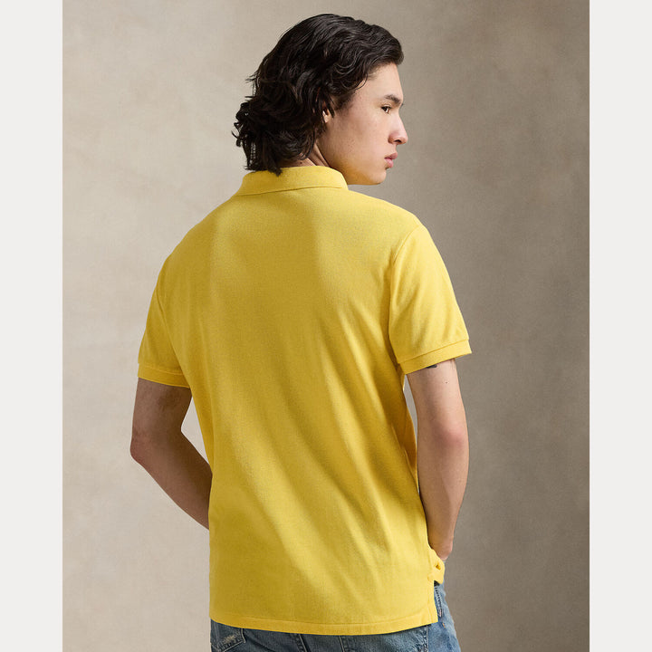 POLO Ralph Lauren Iconic Mesh Slim Fit – Geel-100% katoen-HEREN POLO'S & T-SHIRTS-Geel