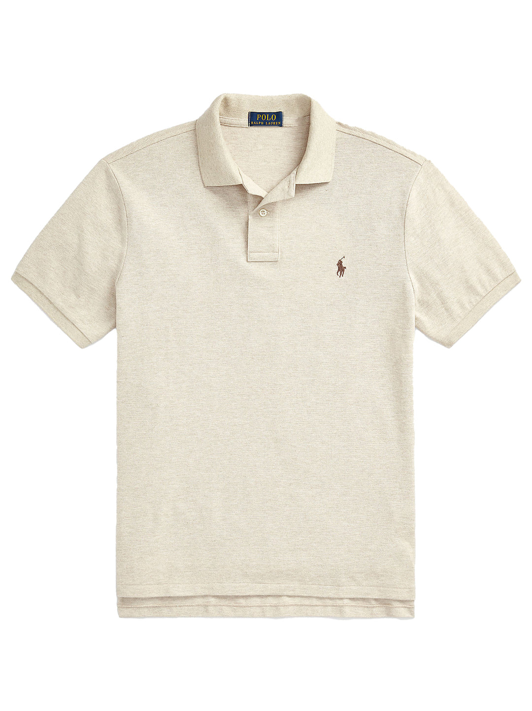 POLO Ralph Lauren Iconic Mesh Slim Fit – Grijs-100% katoen-HEREN POLO'S & T-SHIRTS-Grijs