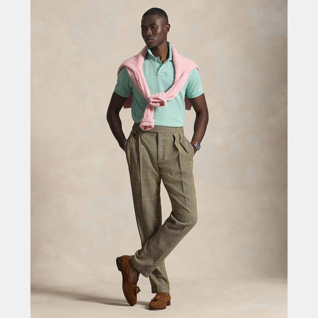 POLO Ralph Lauren Iconic Mesh Slim Fit – Groen-100% katoen-HEREN POLO'S & T-SHIRTS-Groen
