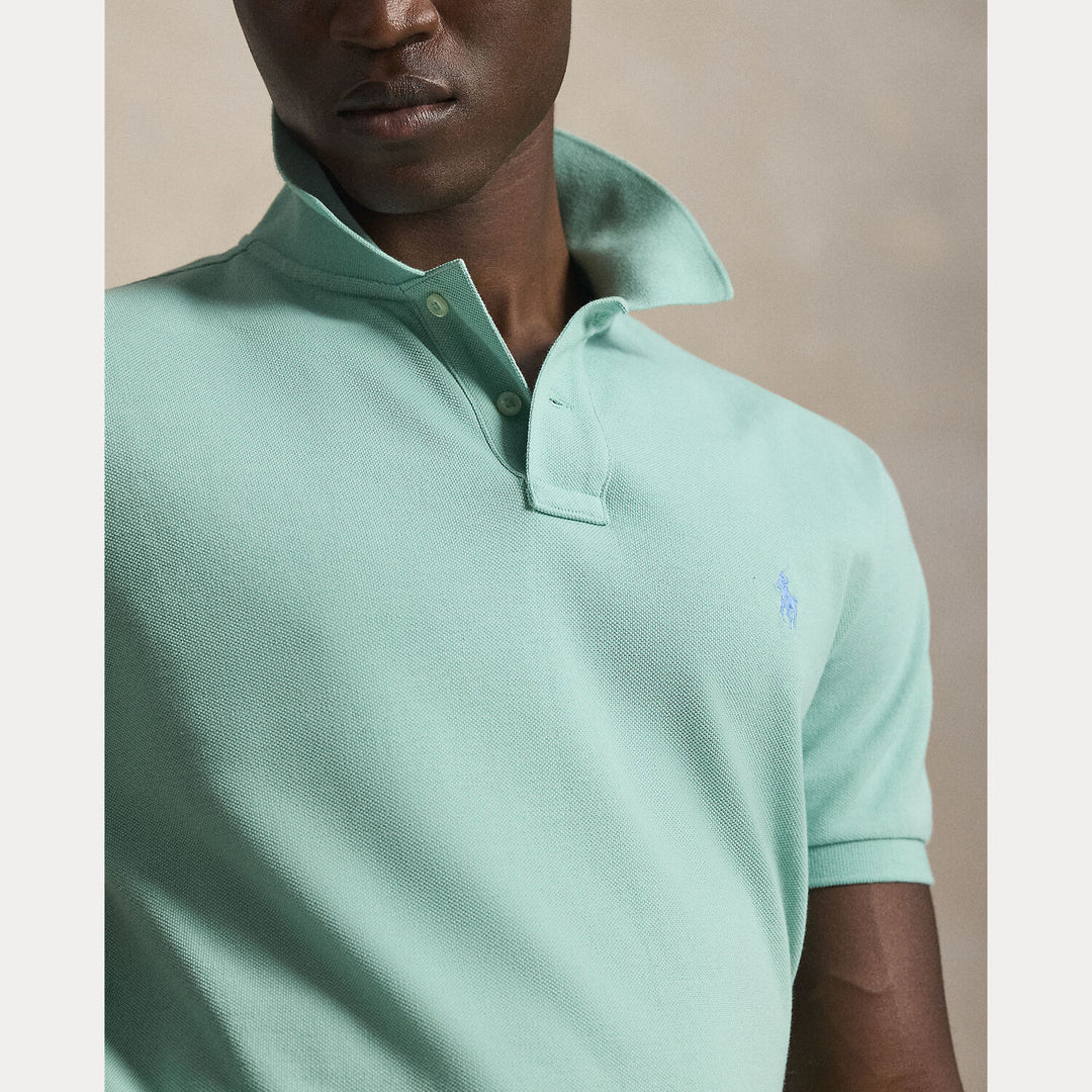 POLO Ralph Lauren Iconic Mesh Slim Fit – Groen-100% katoen-HEREN POLO'S & T-SHIRTS-Groen