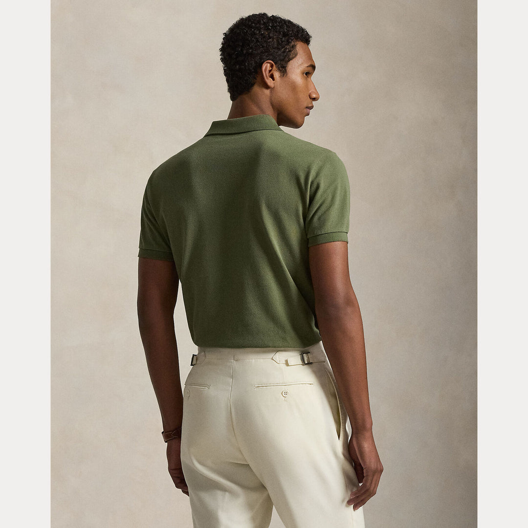 POLO Ralph Lauren Iconic Mesh Slim Fit – Groen-100% katoen-HEREN POLO'S & T-SHIRTS-Groen