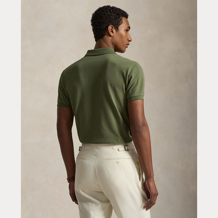 POLO Ralph Lauren Iconic Mesh Slim Fit – Groen-100% katoen-HEREN POLO'S & T-SHIRTS-Groen