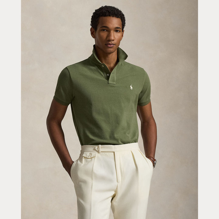 POLO Ralph Lauren Iconic Mesh Slim Fit – Groen-100% katoen-HEREN POLO'S & T-SHIRTS-Groen