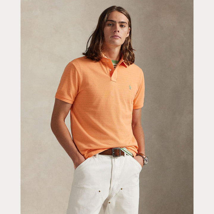 POLO Ralph Lauren Iconic Mesh Slim Fit – Oranje-100% katoen-HEREN POLO'S & T-SHIRTS-Oranje