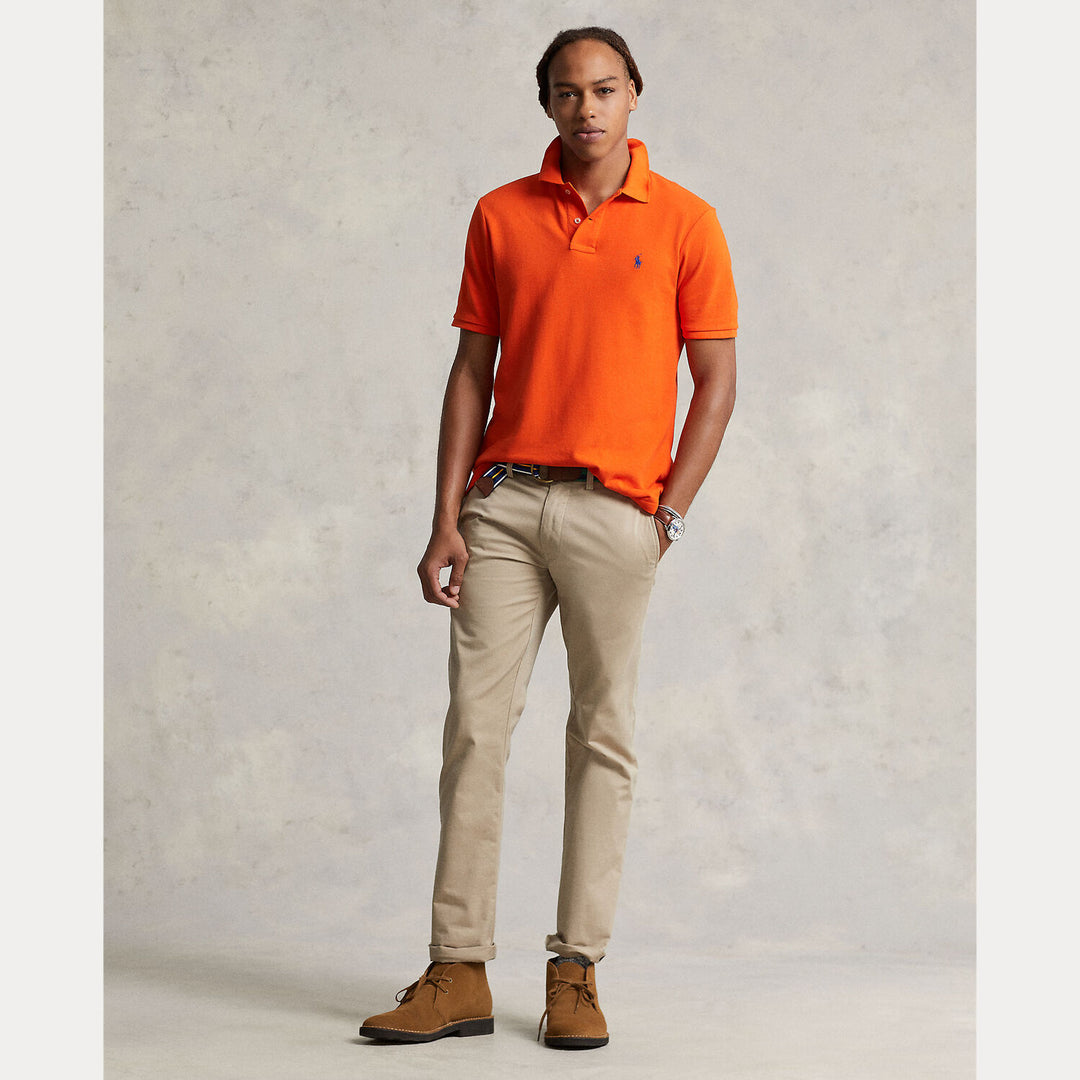 POLO Ralph Lauren Iconic Mesh Slim Fit – Oranje-100% katoen-HEREN POLO'S & T-SHIRTS-Oranje