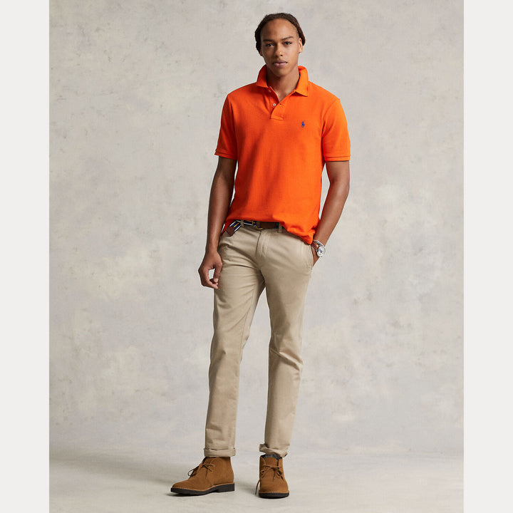POLO Ralph Lauren Iconic Mesh Slim Fit – Oranje-100% katoen-HEREN POLO'S & T-SHIRTS-Oranje