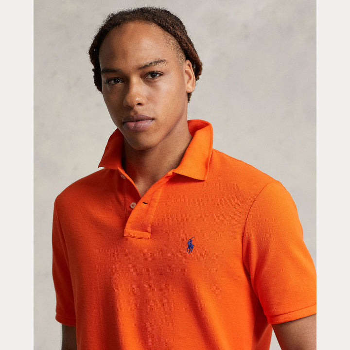 POLO Ralph Lauren Iconic Mesh Slim Fit – Oranje-100% katoen-HEREN POLO'S & T-SHIRTS-Oranje