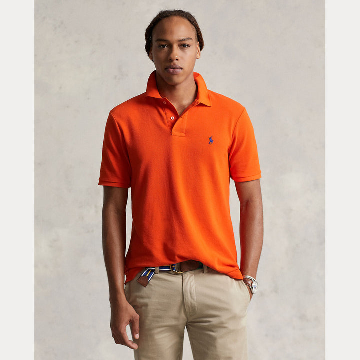POLO Ralph Lauren Iconic Mesh Slim Fit – Oranje-100% katoen-HEREN POLO'S & T-SHIRTS-Oranje