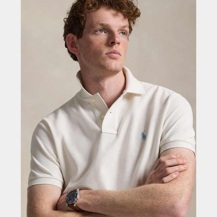 POLO Ralph Lauren Iconic Mesh Slim Fit – Wit-100% katoen-HEREN POLO'S & T-SHIRTS-Room