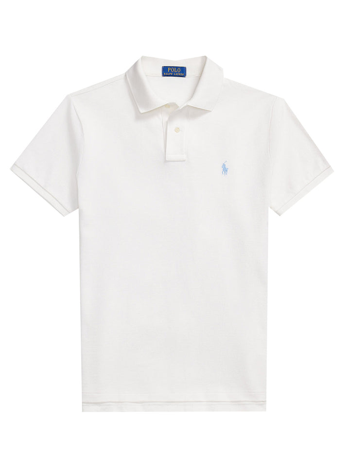 POLO Ralph Lauren Iconic Mesh Slim Fit – Wit-100% katoen-HEREN POLO'S & T-SHIRTS-Room