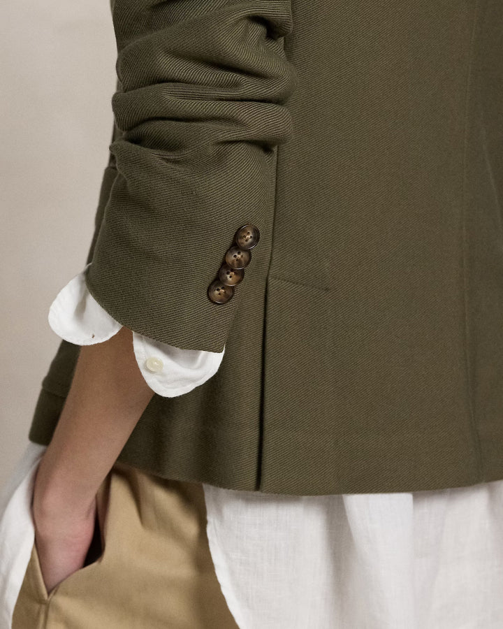 POLO Ralph Lauren Jacquard-gebreide blazer-Blazer: 98% katoen, 2% elastaan. Voering: 100% katoen.-DAMES BLAZERS & GILETS-Groen