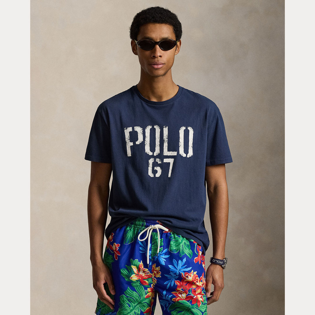 POLO Ralph Lauren jersey T-shirt – Blauw-100% katoen-HEREN POLO'S & T-SHIRTS-Blauw