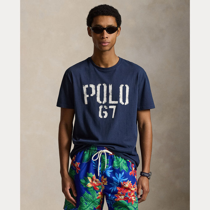 POLO Ralph Lauren jersey T-shirt – Blauw-100% katoen-HEREN POLO'S & T-SHIRTS-Blauw