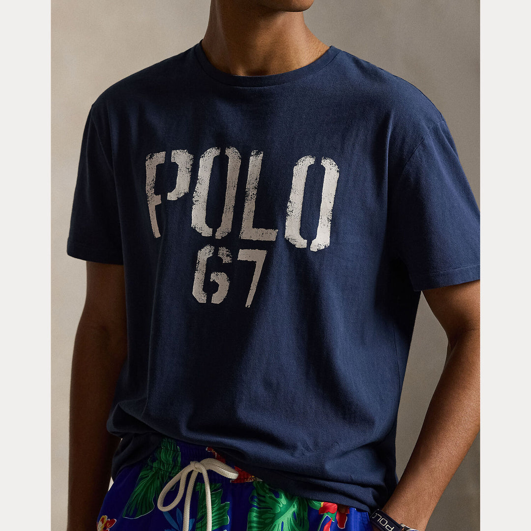 POLO Ralph Lauren jersey T-shirt – Blauw-100% katoen-HEREN POLO'S & T-SHIRTS-Blauw