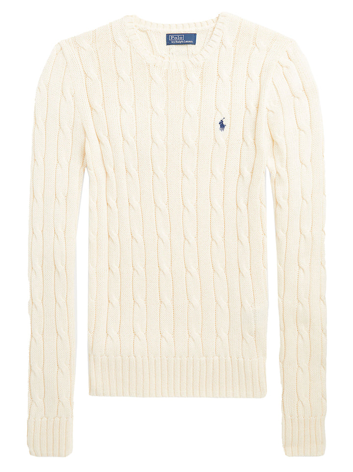 Polo Ralph Lauren Kabelgebreide Wol-Kasjmier Trui -90% wol, 10% kasjmier-DAMES TRUIEN & VESTEN-Room