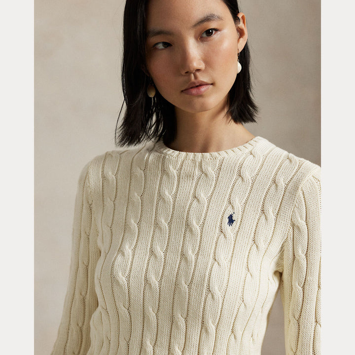 Polo Ralph Lauren Kabelgebreide Wol-Kasjmier Trui -90% wol, 10% kasjmier-DAMES TRUIEN & VESTEN-Room