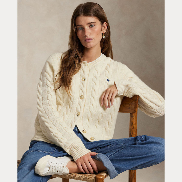 POLO Ralph Lauren Kabelvest wol en cashmere-80% wol, 20% cashmere-DAMES TRUIEN & VESTEN-Room