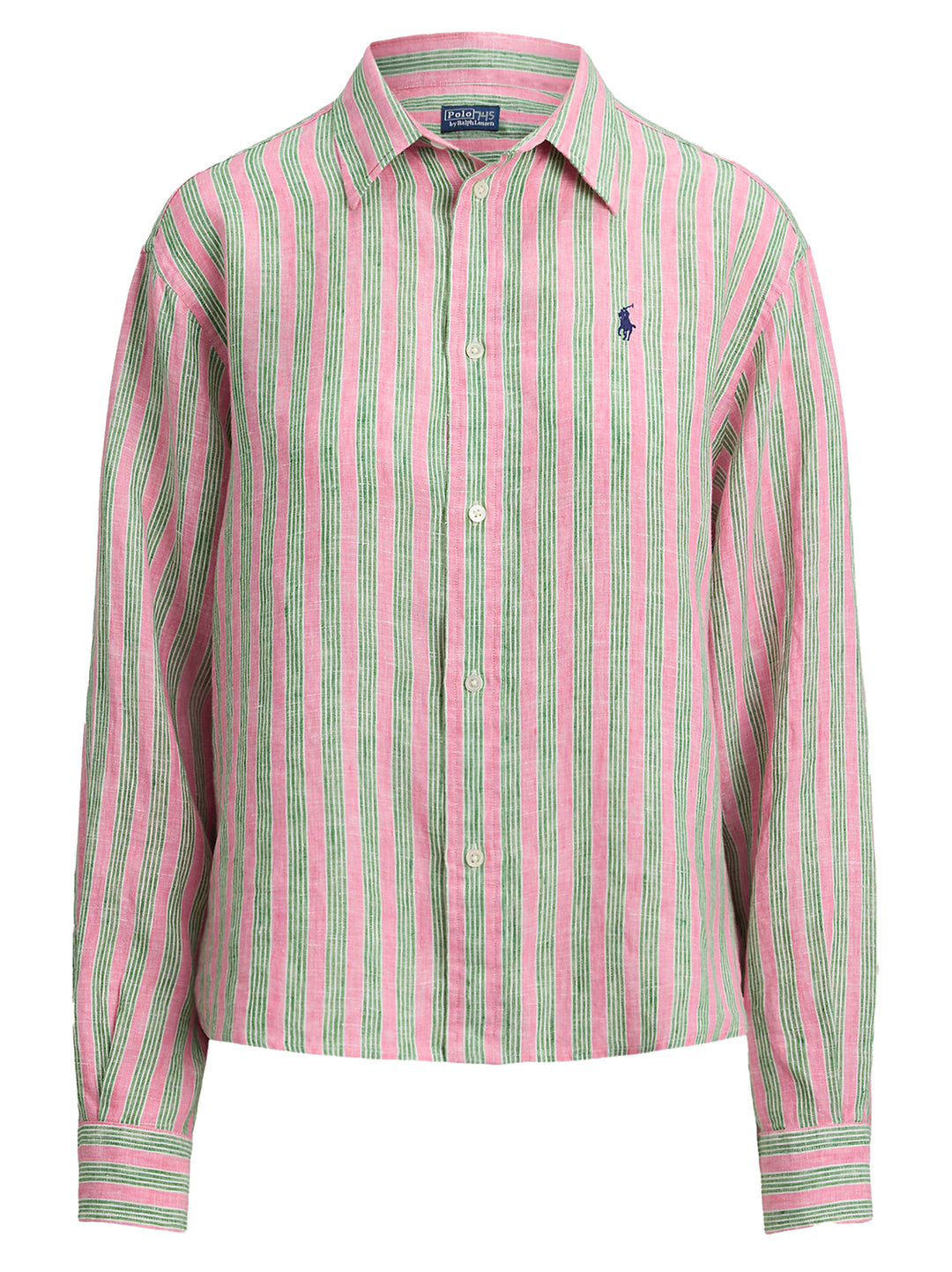 POLO Ralph Lauren Linnen Blouse Lange Mouw – Roze-100% linnen-DAMES TOPS & BLOUSES-Roze