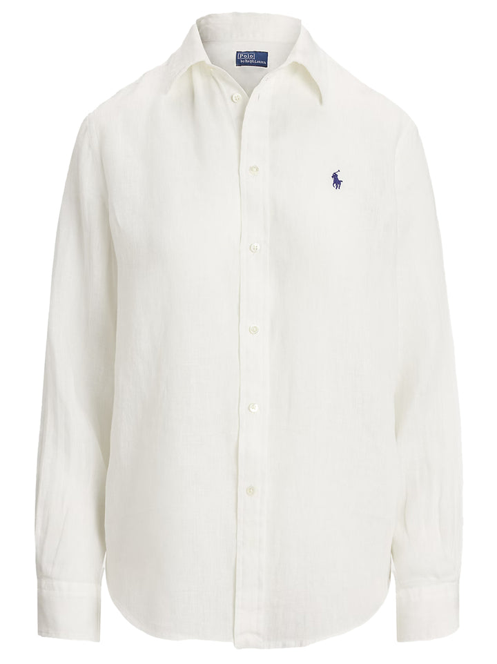 POLO Ralph Lauren linnen blouse wit-100% Linnen-DAMES TOPS & BLOUSES-Wit