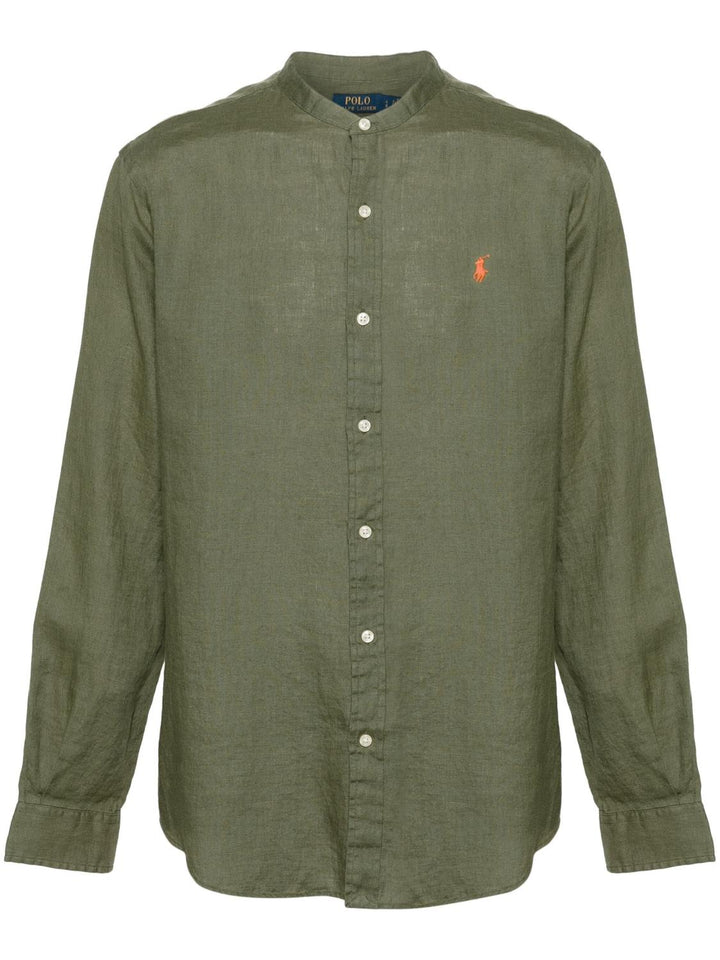 POLO Ralph Lauren linnen shirt-100% linnen-HEREN SHIRTS-Groen