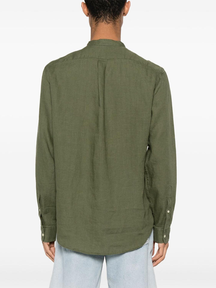 POLO Ralph Lauren linnen shirt-100% linnen-HEREN SHIRTS-Groen