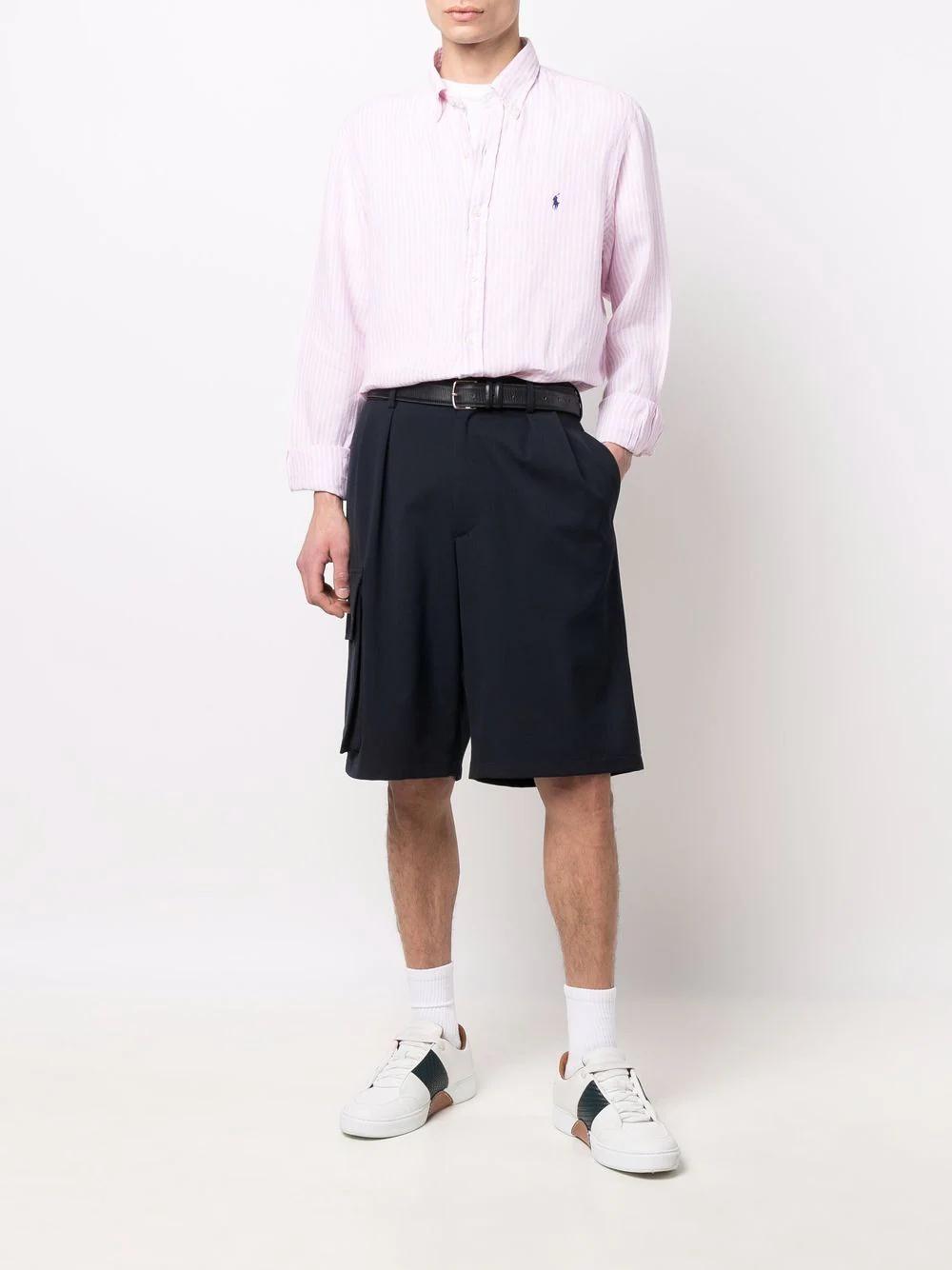 POLO Ralph Lauren linnen shirt-100% linnen-HEREN SHIRTS-Roze