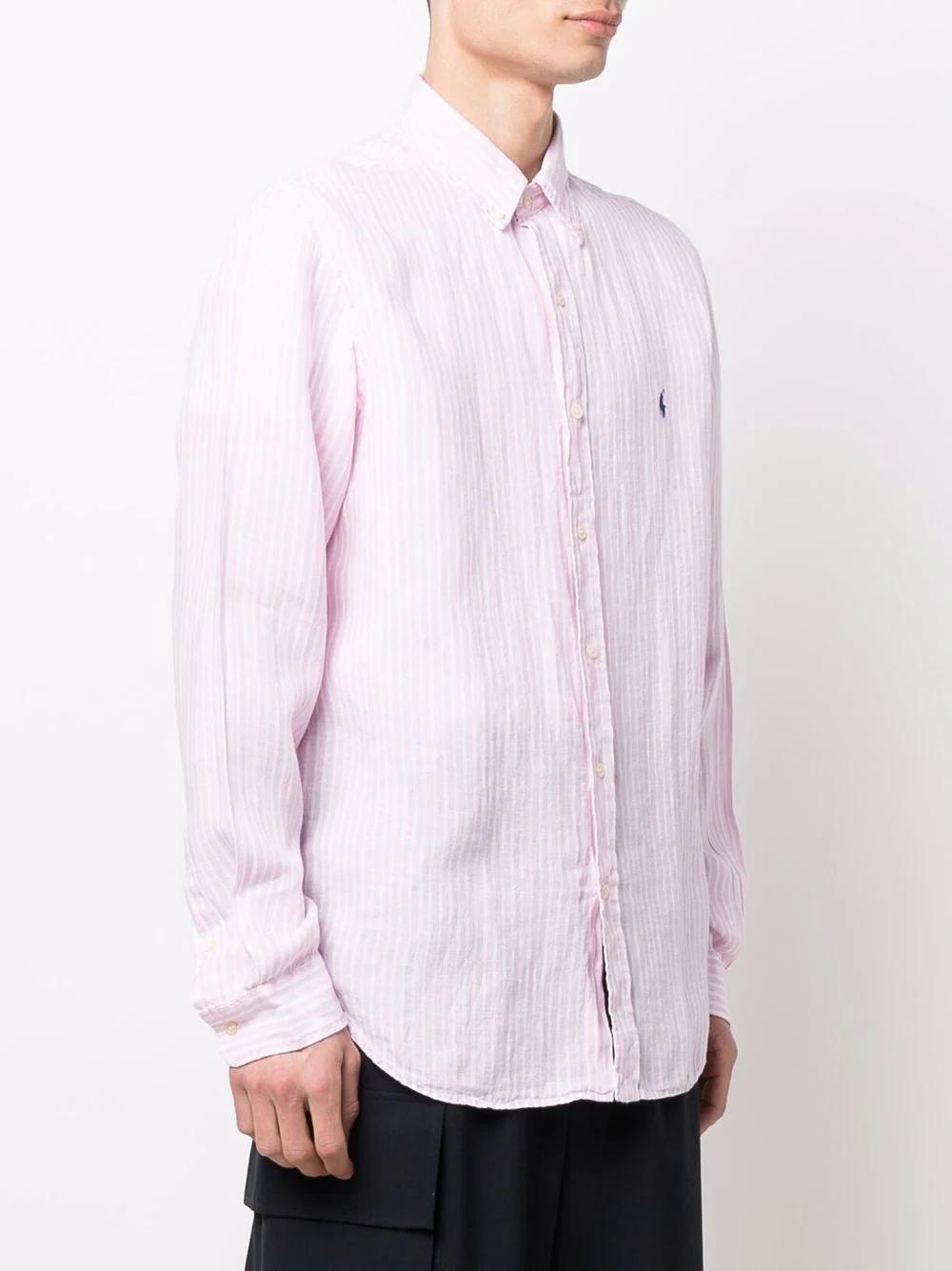 POLO Ralph Lauren linnen shirt-100% linnen-HEREN SHIRTS-Roze