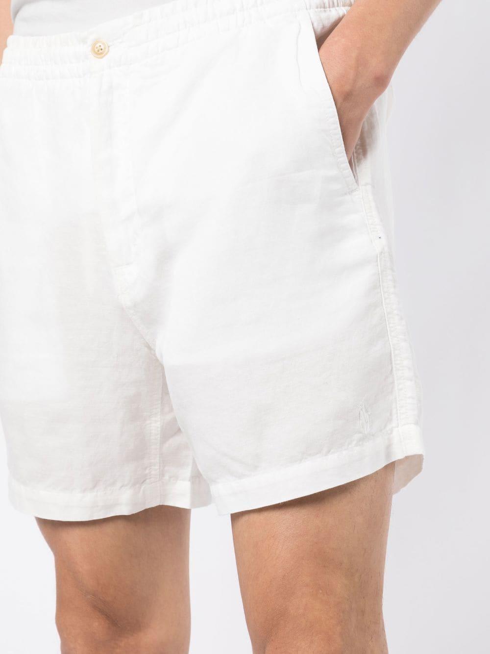 POLO Ralph Lauren linnen short-62% linnen, 26% lyocell, 12% katoen-HEREN BROEKEN-Wit