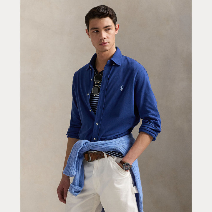 POLO Ralph Lauren Long Sleeve shirt-100% Katoen-HEREN SHIRTS-Blauw