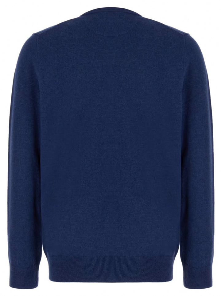 POLO Ralph Lauren longsleeve trui blauw-100% wol-HEREN TRUIEN & VESTEN-Blauw
