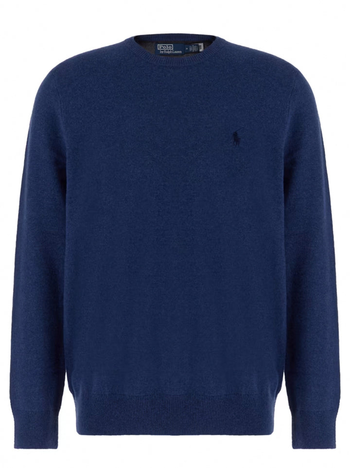 POLO Ralph Lauren longsleeve trui blauw-100% wol-HEREN TRUIEN & VESTEN-Blauw