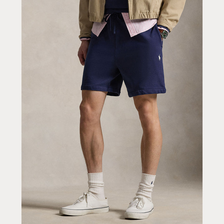 POLO Ralph Lauren Loopback fleece short – Blauw-100% katoen-HEREN BROEKEN-Blauw