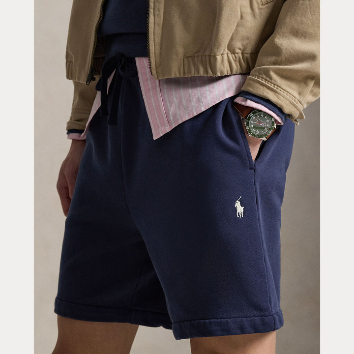 POLO Ralph Lauren Loopback fleece short – Blauw-100% katoen-HEREN BROEKEN-Blauw