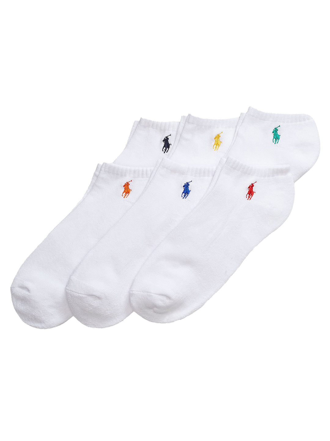 POLO Ralph Lauren low-cut sokken 6-pack – Wit-90% katoen<br />9% nylon<br />1% elastaan-HEREN ONDERMODE-Wit
