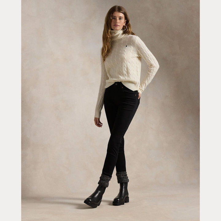 POLO Ralph Lauren LS TN Long Sleeve Pullover – Wit-90% wol, 10% cashmere-DAMES TRUIEN & VESTEN-Wit