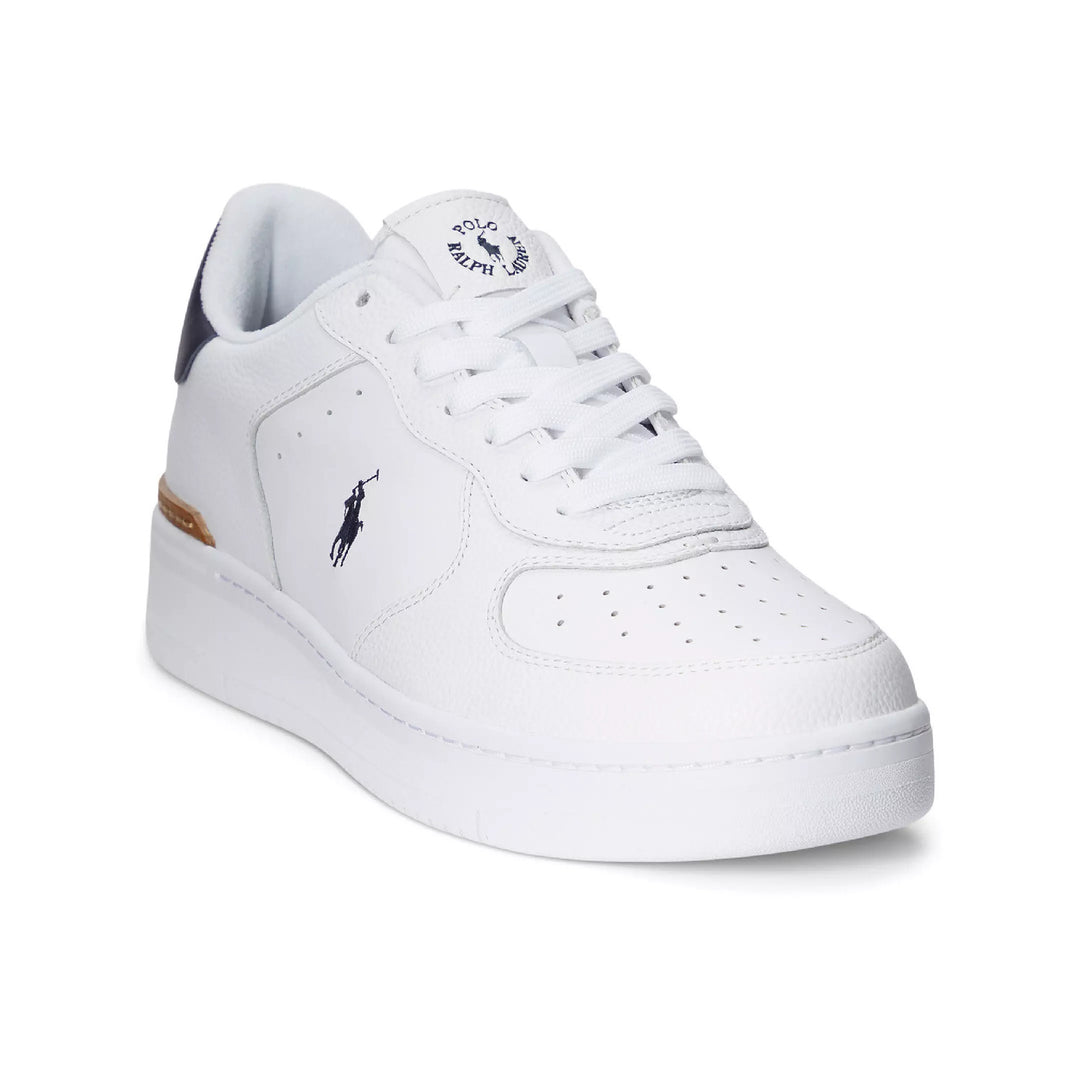 Polo Ralph Lauren Masters Court Sneakers – Wit-Leer-HEREN SCHOENEN & RIEMEN-Wit