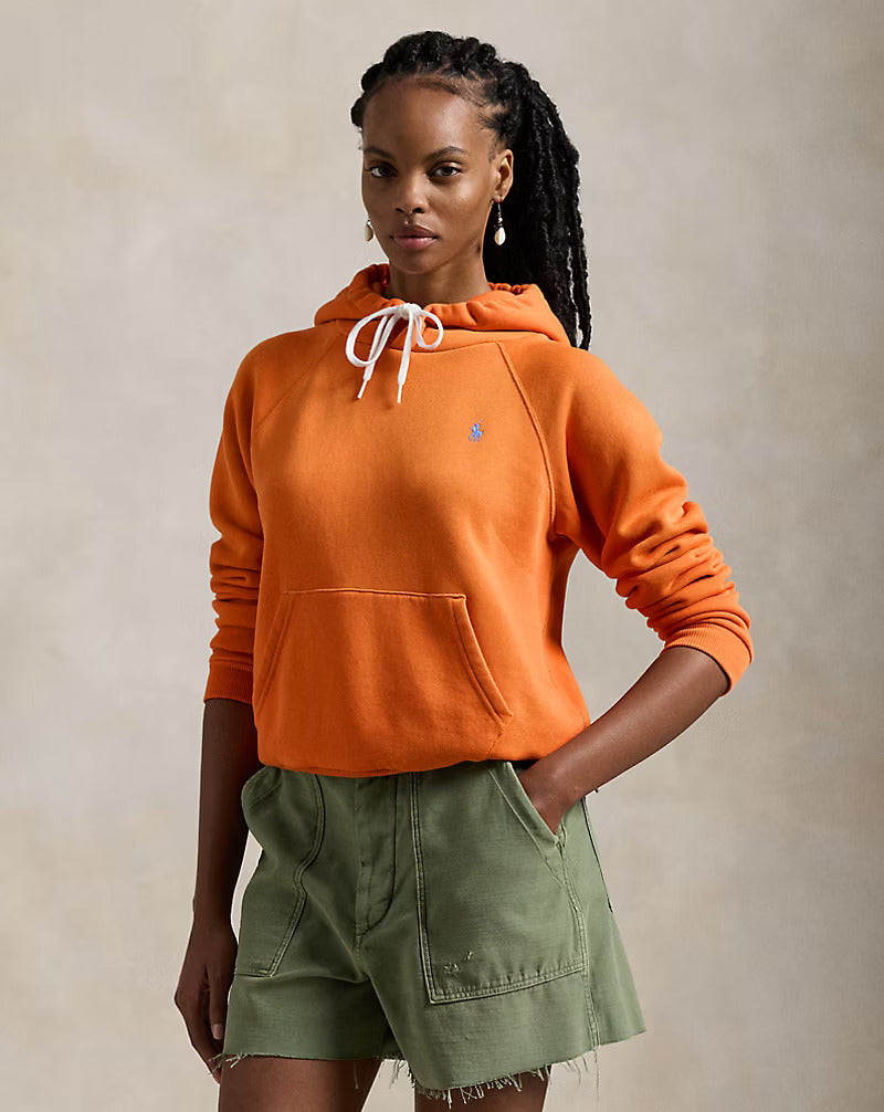 POLO Ralph Lauren oranje hoodie-Model: 83% katoen, 17% polyester.-DAMES TRUIEN & VESTEN-Oranje
