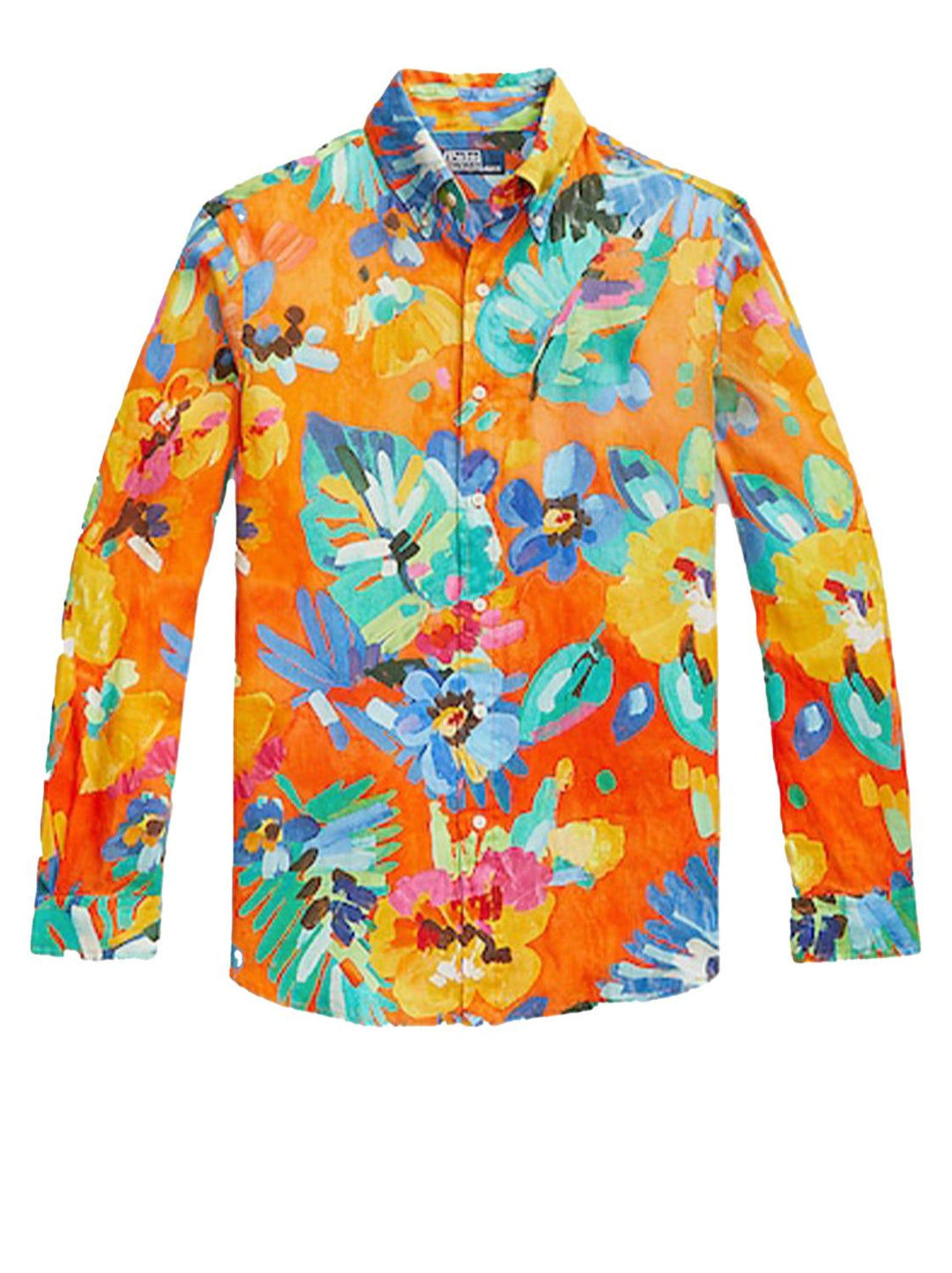 POLO Ralph Lauren overhemd-100% linnen-HEREN SHIRTS-Oranje