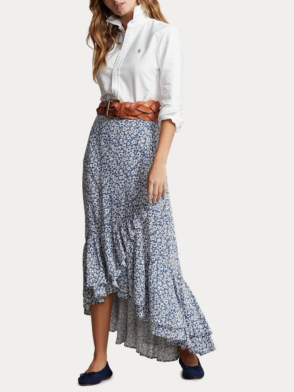 POLO Ralph Lauren Oxford shirt-100% katoen-DAMES TOPS & BLOUSES-Wit