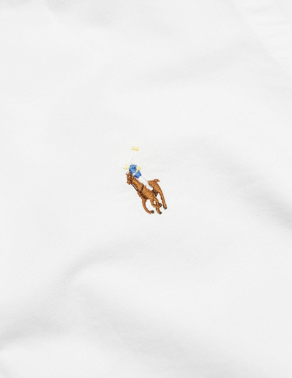 POLO Ralph Lauren Oxford slim-100% katoen-HEREN SHIRTS-Wit