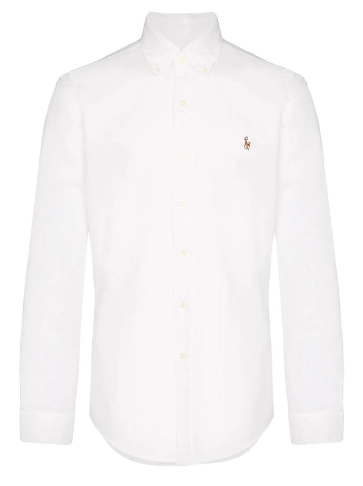 POLO Ralph Lauren Oxford slim-100% katoen-HEREN SHIRTS-Wit