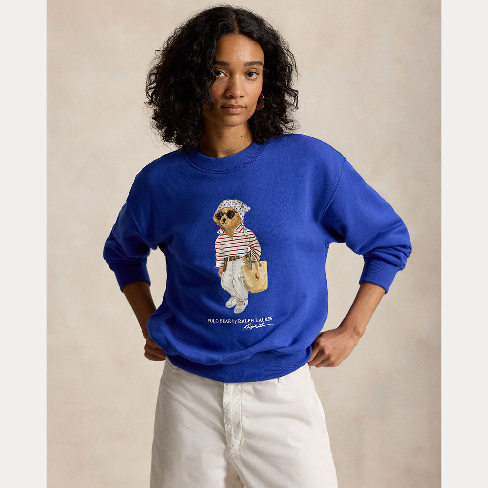 POLO Ralph Lauren Polo Bear Crewneck - Blauw-84% katoen, 16% polyester-DAMES TRUIEN & VESTEN-Blauw