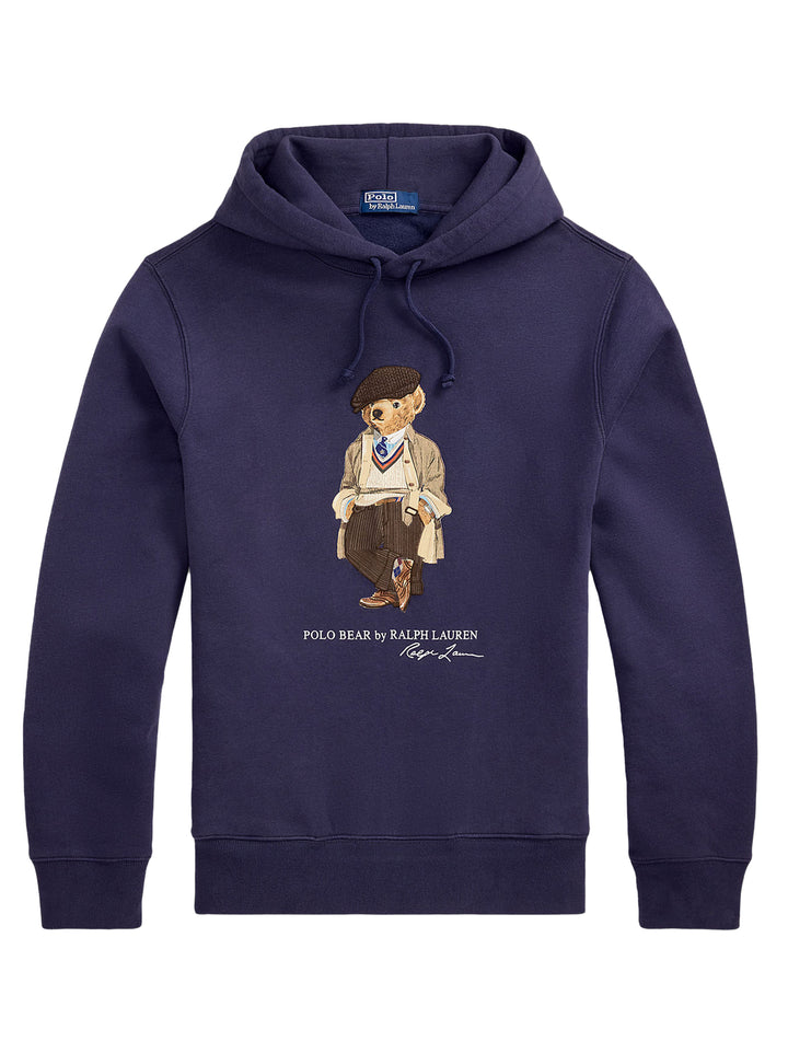 POLO Ralph Lauren Polo Bear Fleece Hoodie – Blauw-87% katoen, 13% polyester-HEREN TRUIEN & VESTEN-Blauw