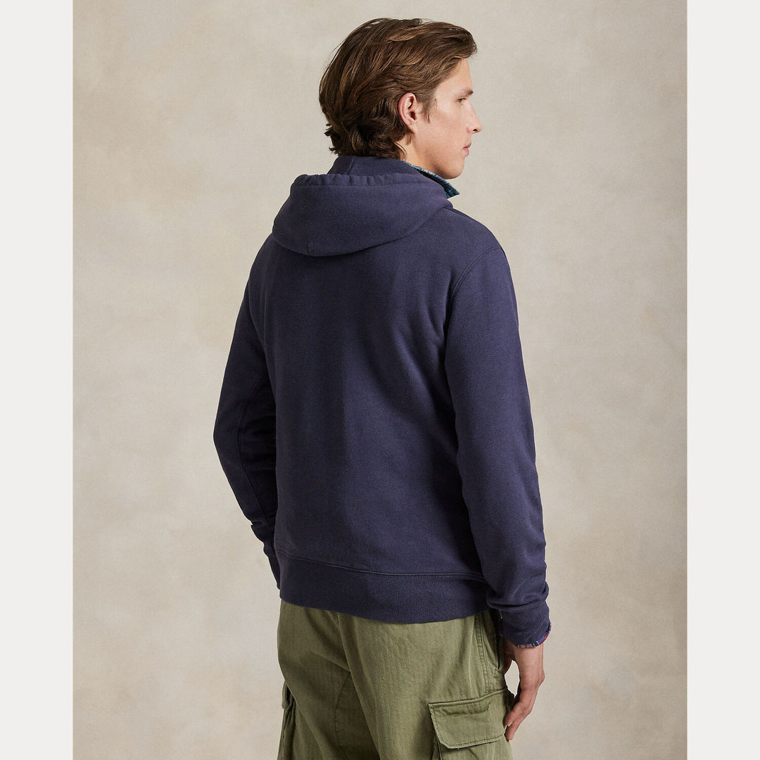 POLO Ralph Lauren Polo Bear Fleece Hoodie – Blauw-87% katoen, 13% polyester-HEREN TRUIEN & VESTEN-Blauw